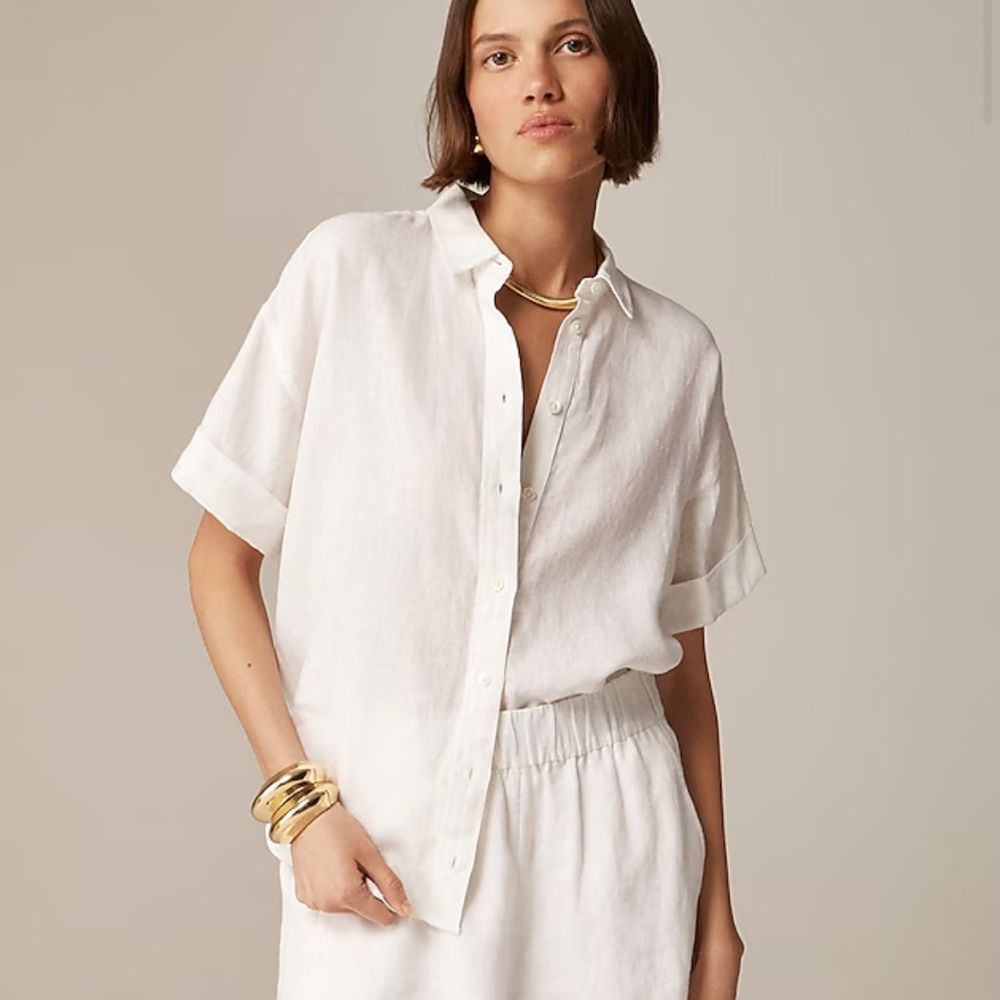 J. Crew White Button Down Shirt